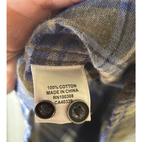 Peter Millar Men's blue/white Flannel shirt size Small - Picture 8 of 8